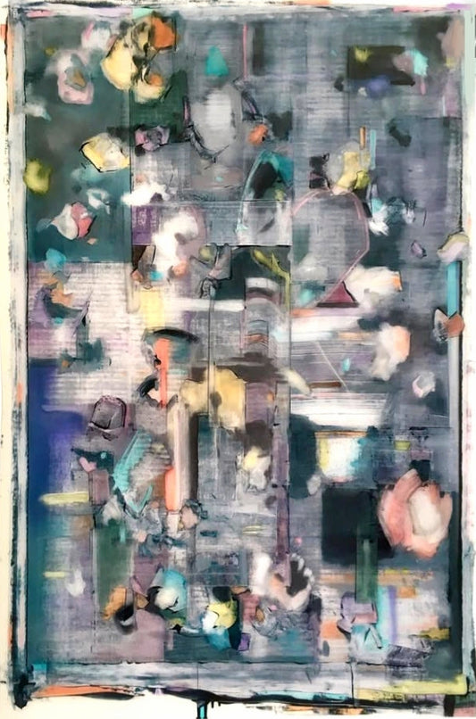 Flower Petal Storm (sketch1) change size original Canadian art by Johnny Taylor