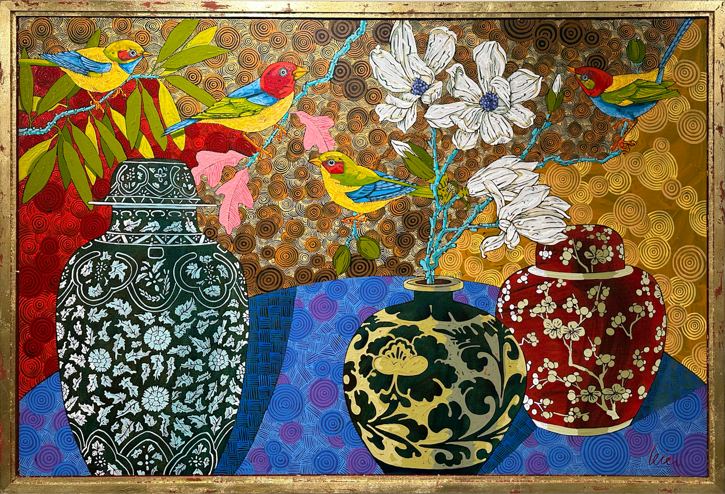 Still life painting by Canadian artist Grant Leier, vibrant and colourful art