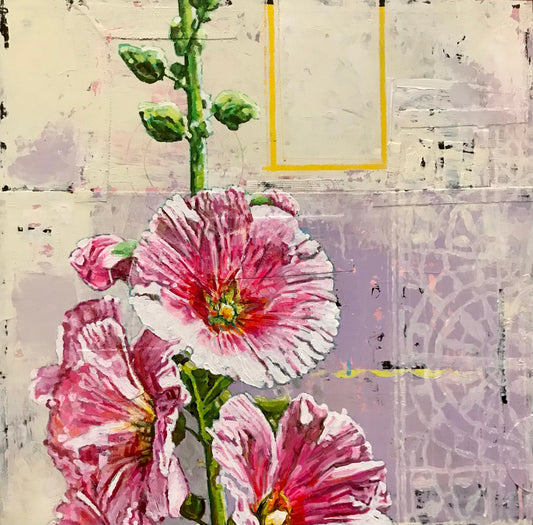 Hollyhock 1 original Canadian art by Mary Lottridge