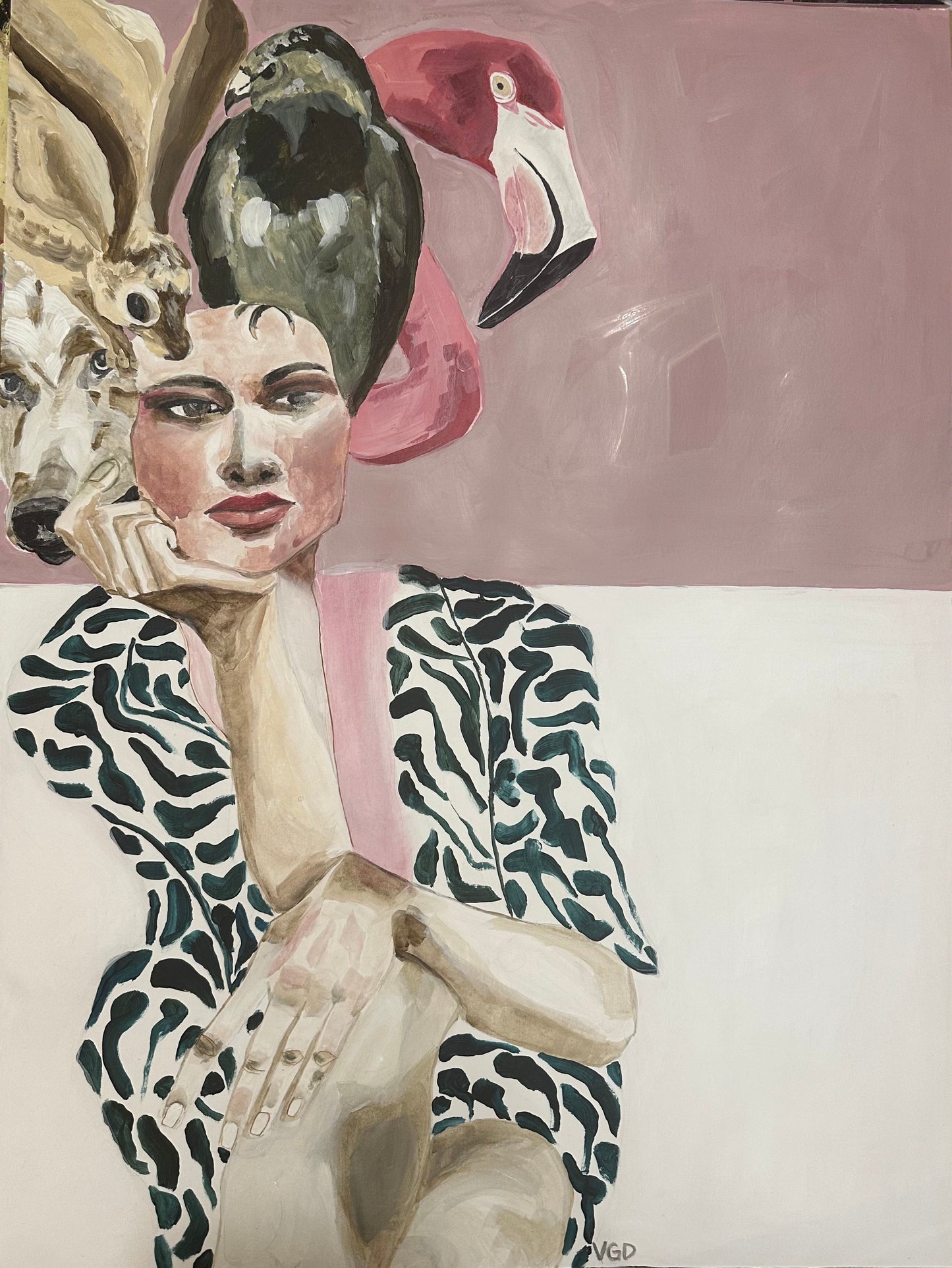 I am all the creatures original Canadian art by Vikki Drummond