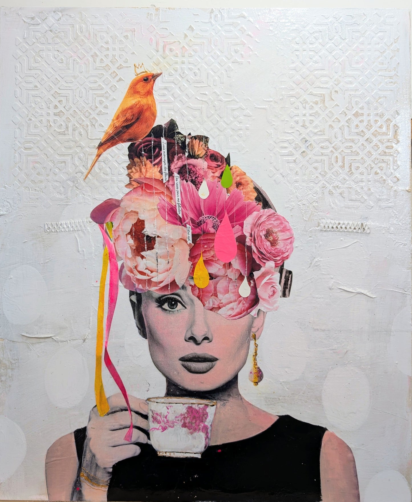 M'envoyer des fleurs original Canadian art by Maryline Lemaitre