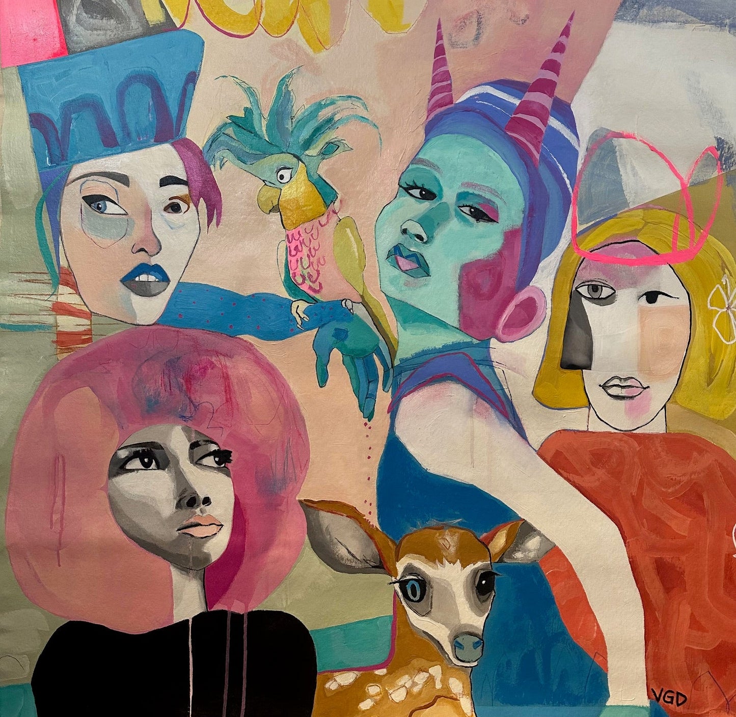 Queens court original Canadian art by Vikki Drummond