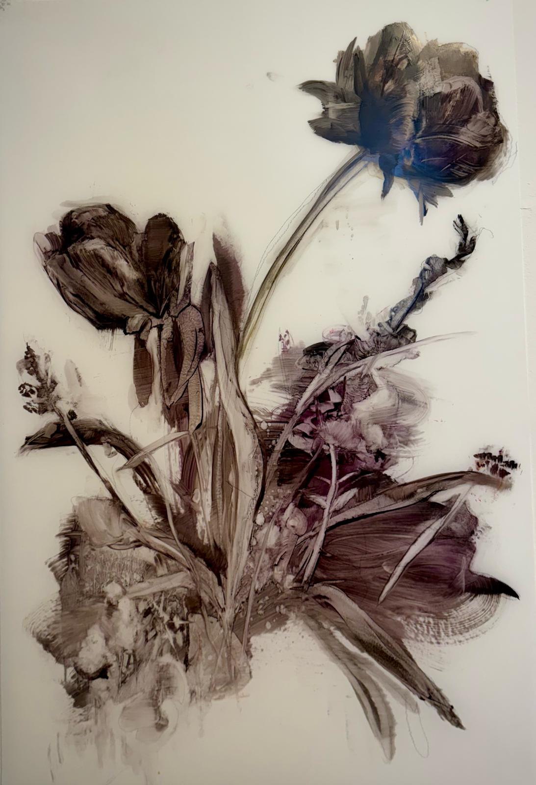 Umbra Florum/Shadow Flowers original Canadian art by Madeleine Lamont