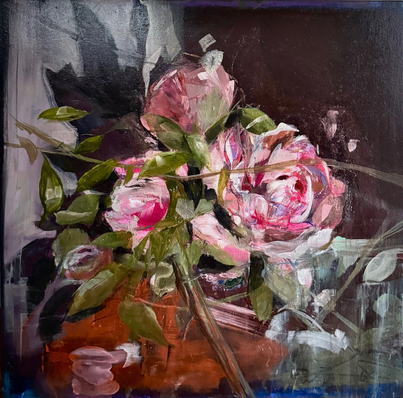 Umbra Rosis / Shadow Roses original Canadian art by Madeleine Lamont