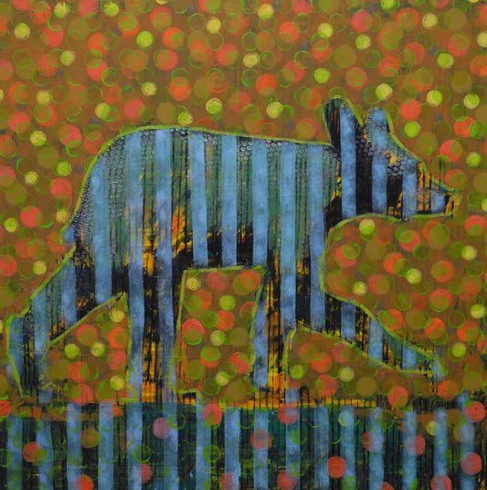 Animal Painting # 018-1516 original Canadian art by Les Thomas