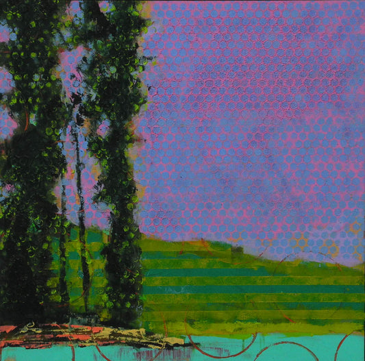 BowRiver Painting #020-1807 original Canadian art by Les Thomas