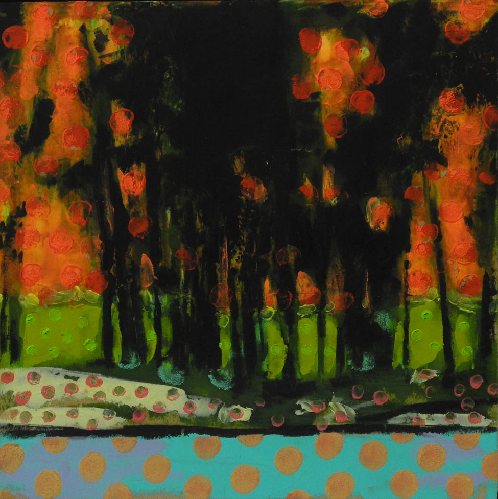 BowRiver Painting #020-1808 original Canadian art by Les Thomas