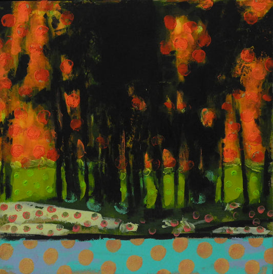 BowRiver Painting #020-1808 original Canadian art by Les Thomas