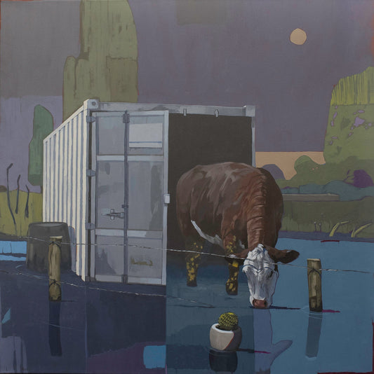Hunted past reason original Canadian art by John Ross