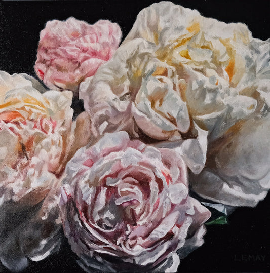 Peony Study original Canadian art by Robert Lemay