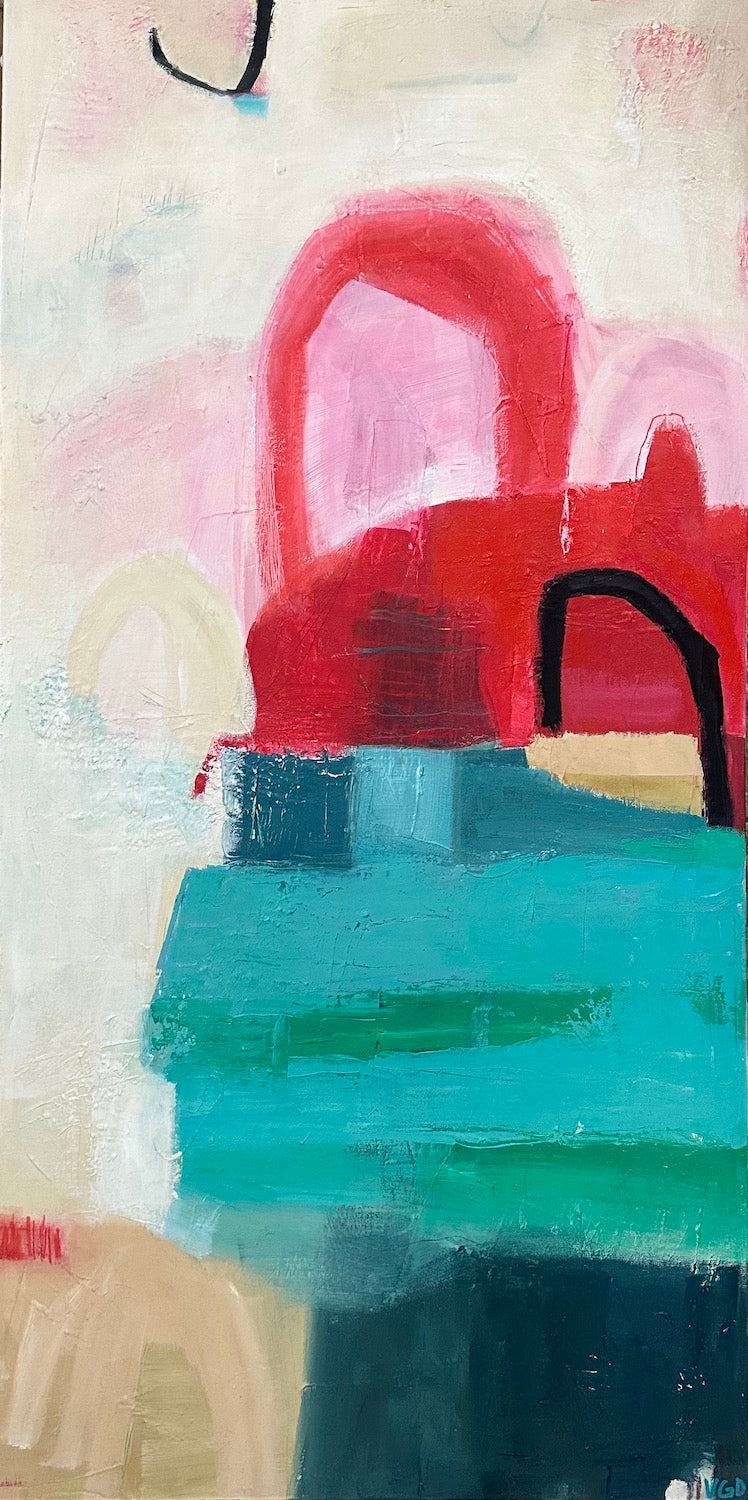 I wish I had a photo of that high place in my dream original Canadian art by Vikki Drummond