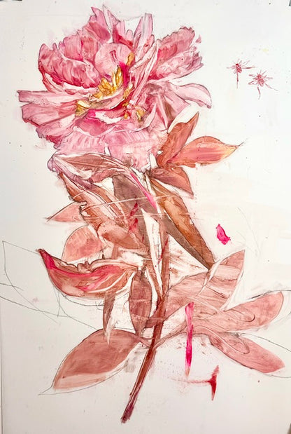 Peony original Canadian art by Madeleine Lamont
