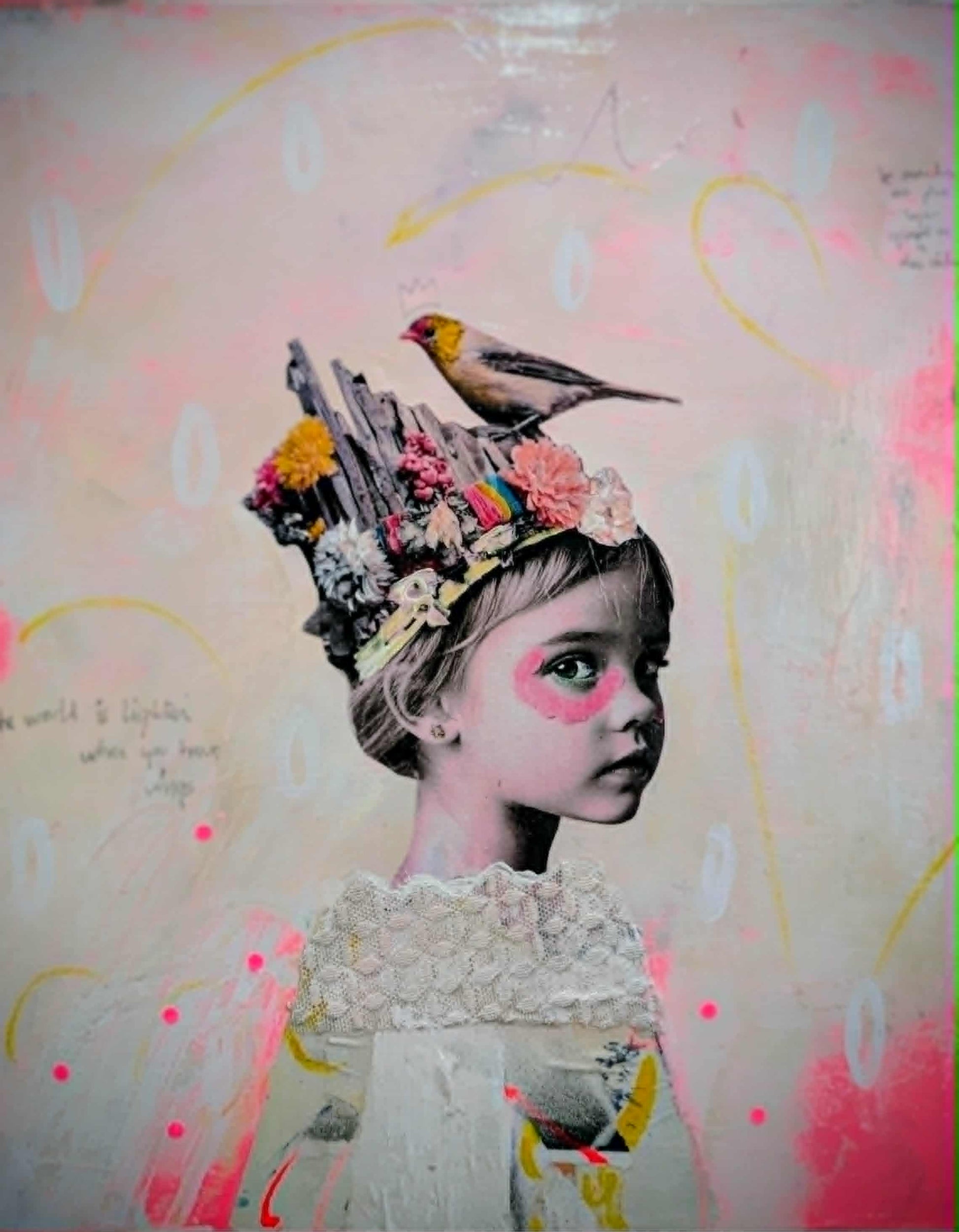 The world is lighter.. original Canadian art by Maryline Lemaitre