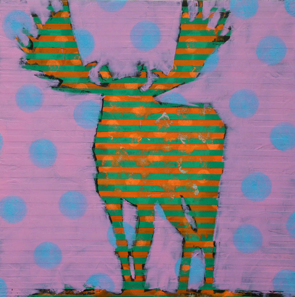 Animal Painting #025-2369 original Canadian art by Les Thomas