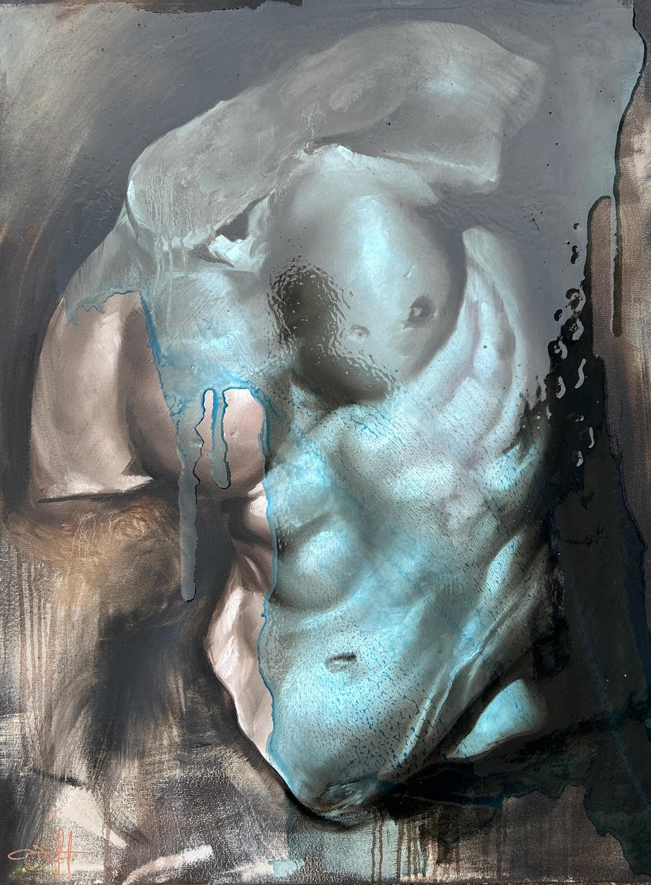 Blue Torso original Canadian art by Carl White