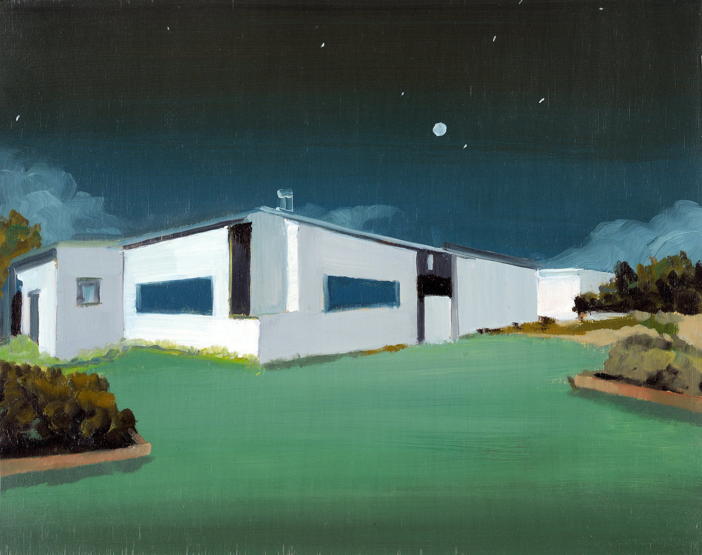 Building at Night original Canadian art by Simon Andrew