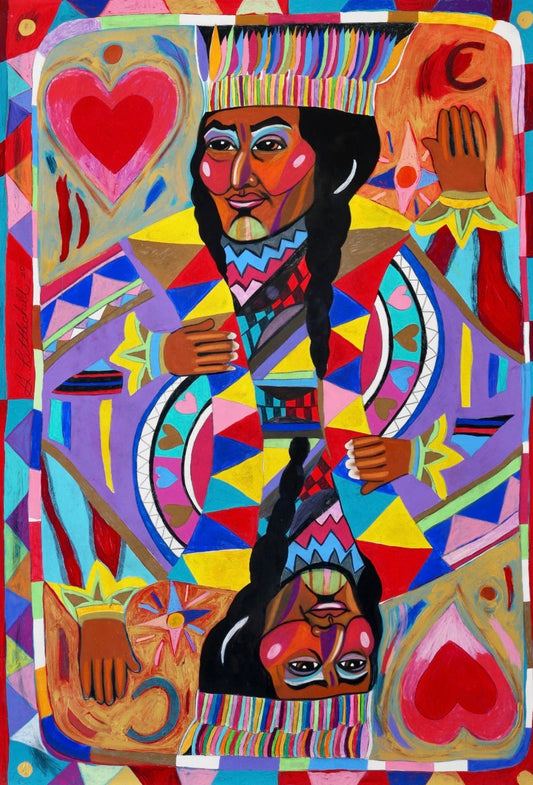 Chief of Hearts original Canadian art by George Littlechild