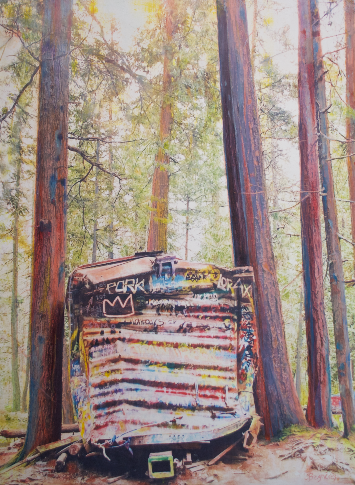Deciphering The Message original Canadian art by Lori Bagneres