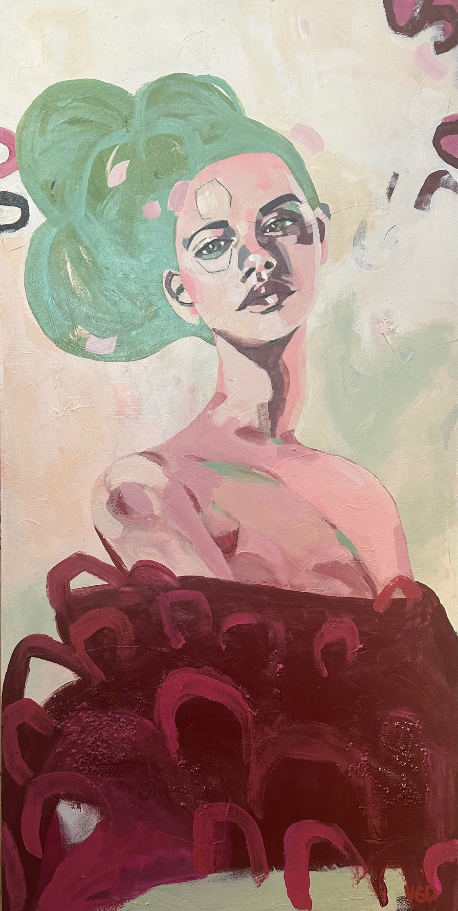 Don’t tell me to smile original Canadian art by Vikki Drummond