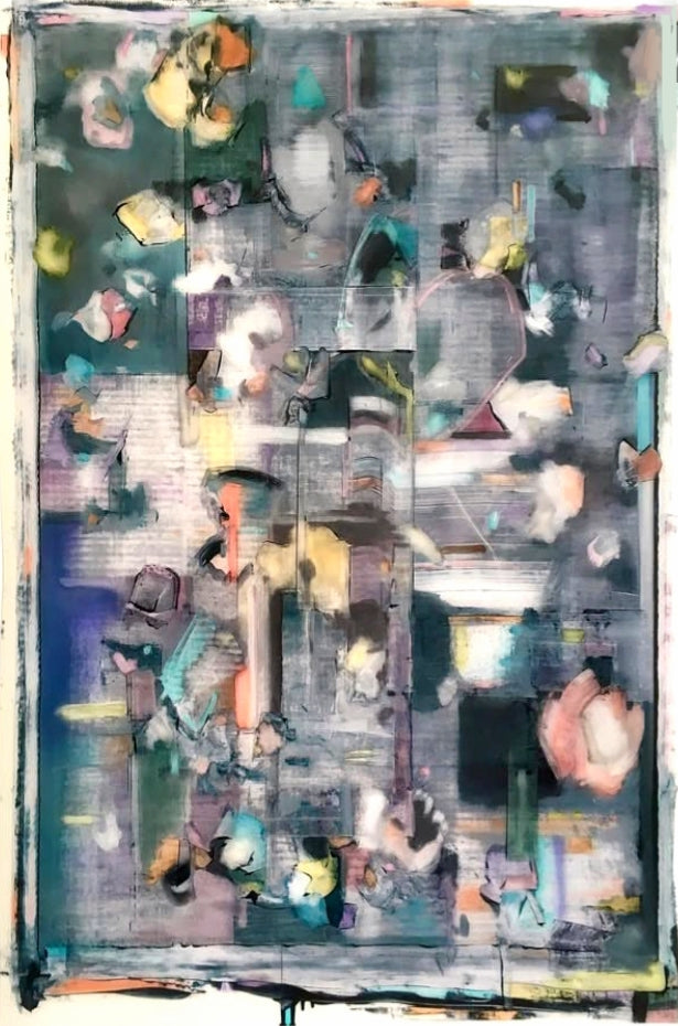 Flower Petal Storm (sketch1) change size original Canadian art by Johnny Taylor