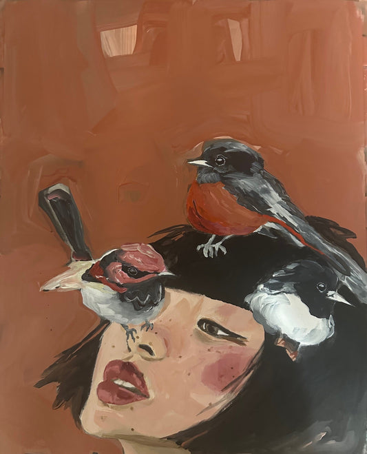 Flying lessons original Canadian art by Vikki Drummond