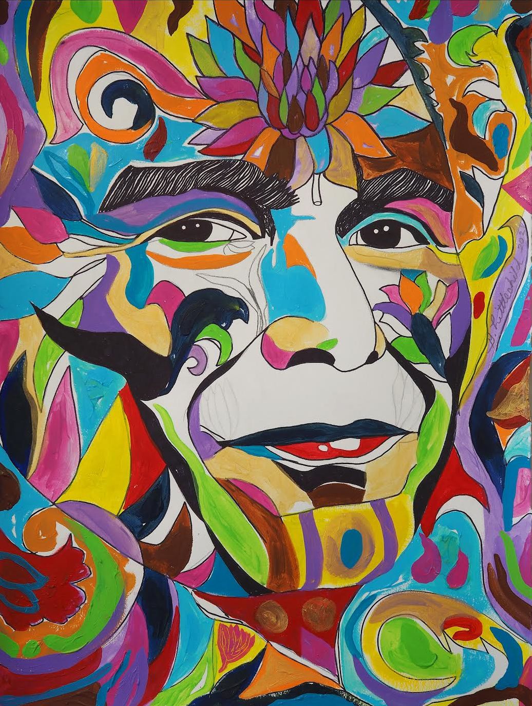 Garden Creator, bringer of bounty to our dinner table original Canadian art by George Littlechild