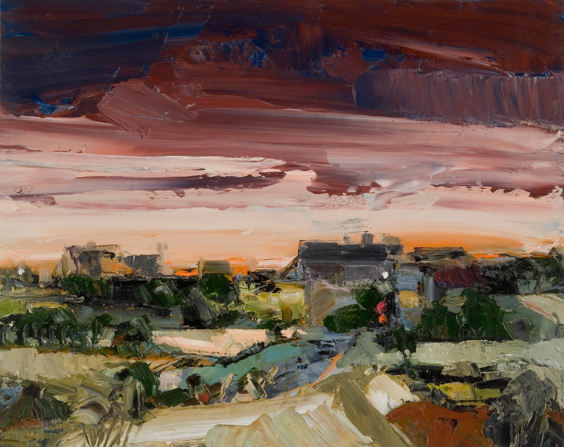 Industrial Buildings original Canadian art by Simon Andrew