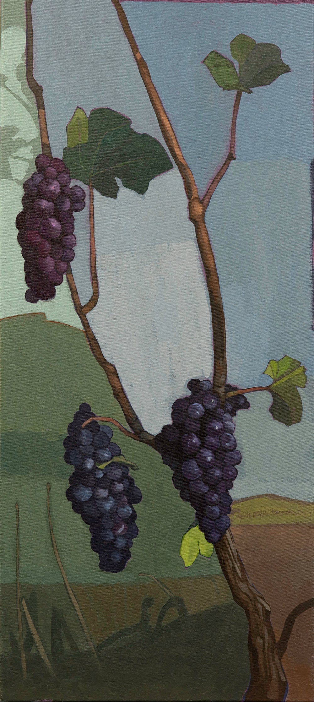 Real French Grapes original Canadian art by John F. Ross