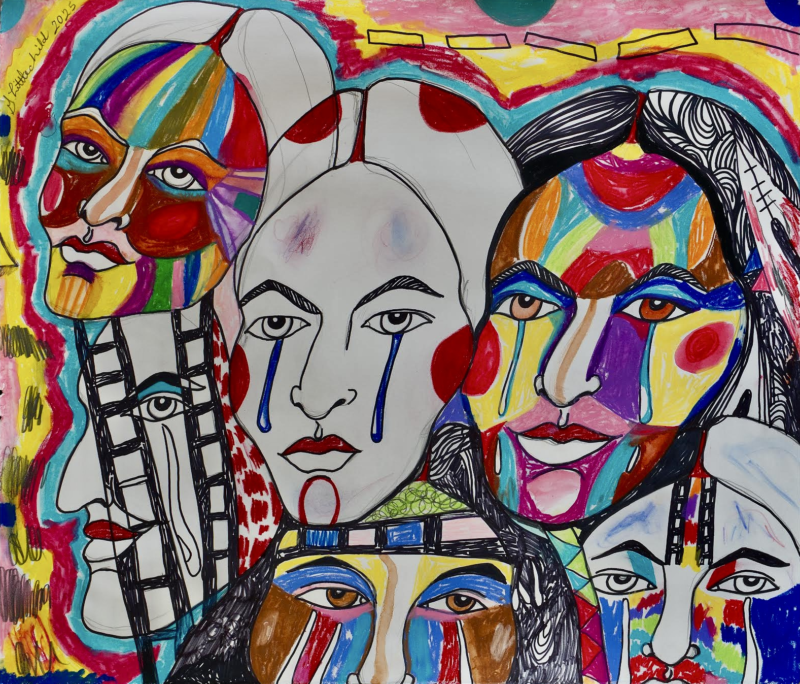 Murdered & Missing Indigenous Women who were lost but not forgotten  original Canadian art by George Littlechild