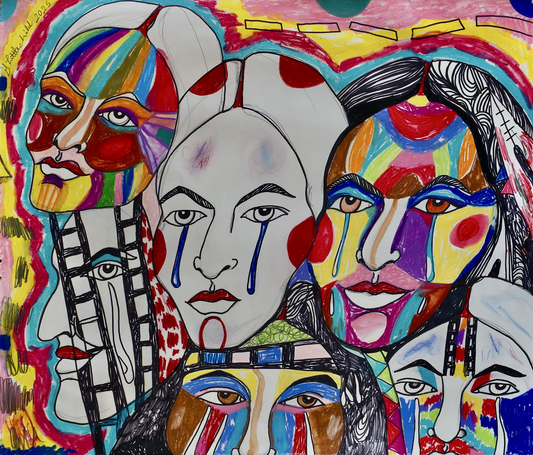 Murdered & Missing Indigenous Women who were lost but not forgotten  original Canadian art by George Littlechild