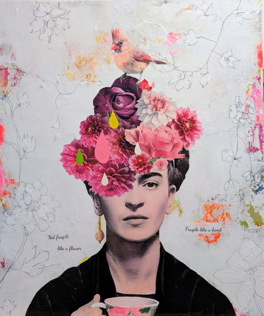 Not fragile like a flower  original Canadian art by Maryline Lemaitre