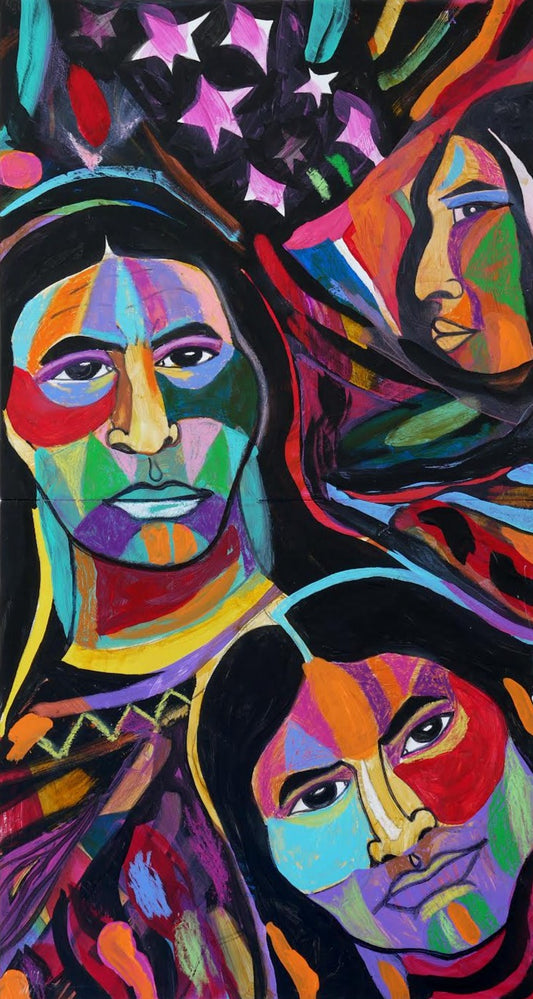 Sky Grandfathers original Canadian art by George Littlechild