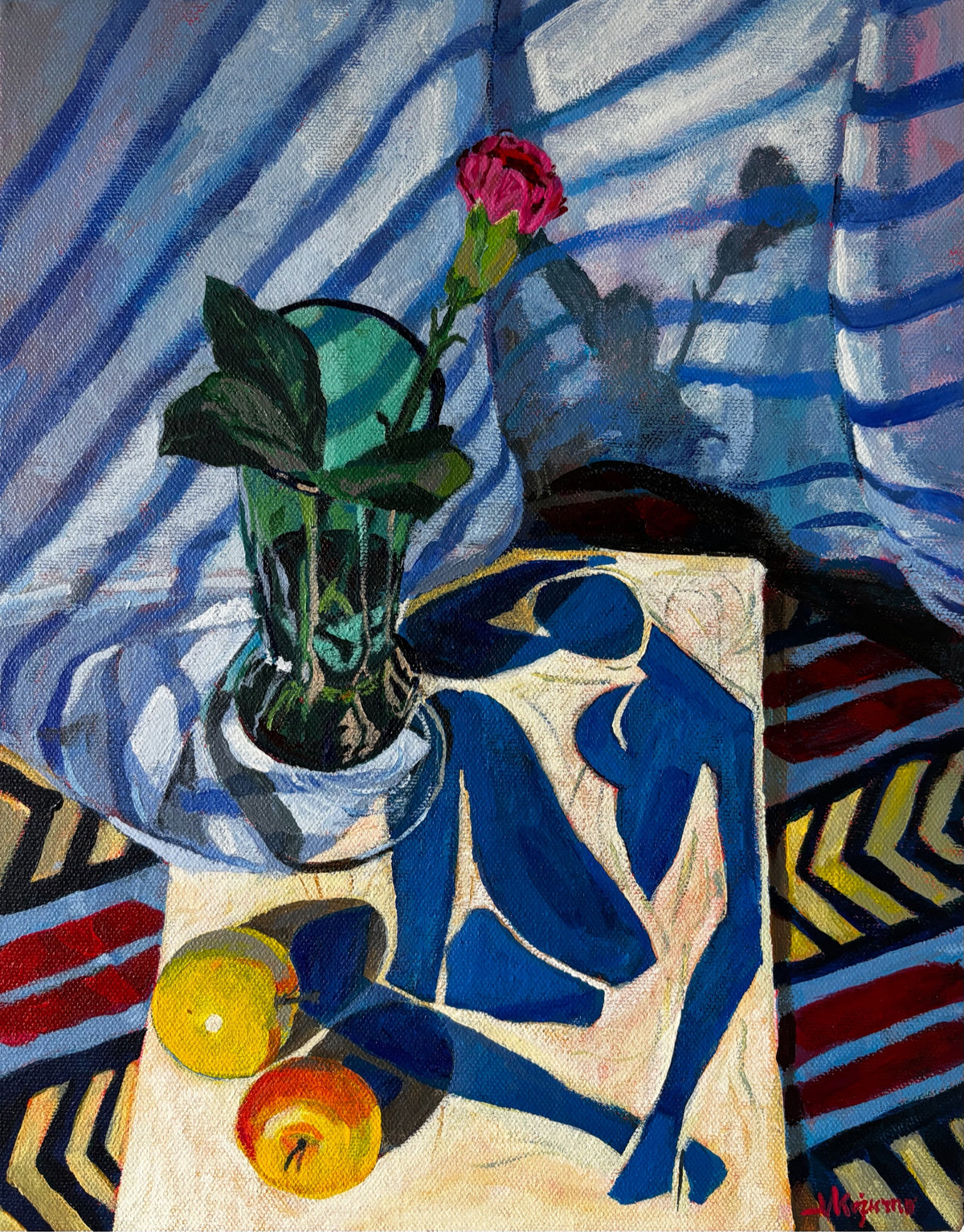 Still Life with Plums original Canadian art by Eliza Kożurno