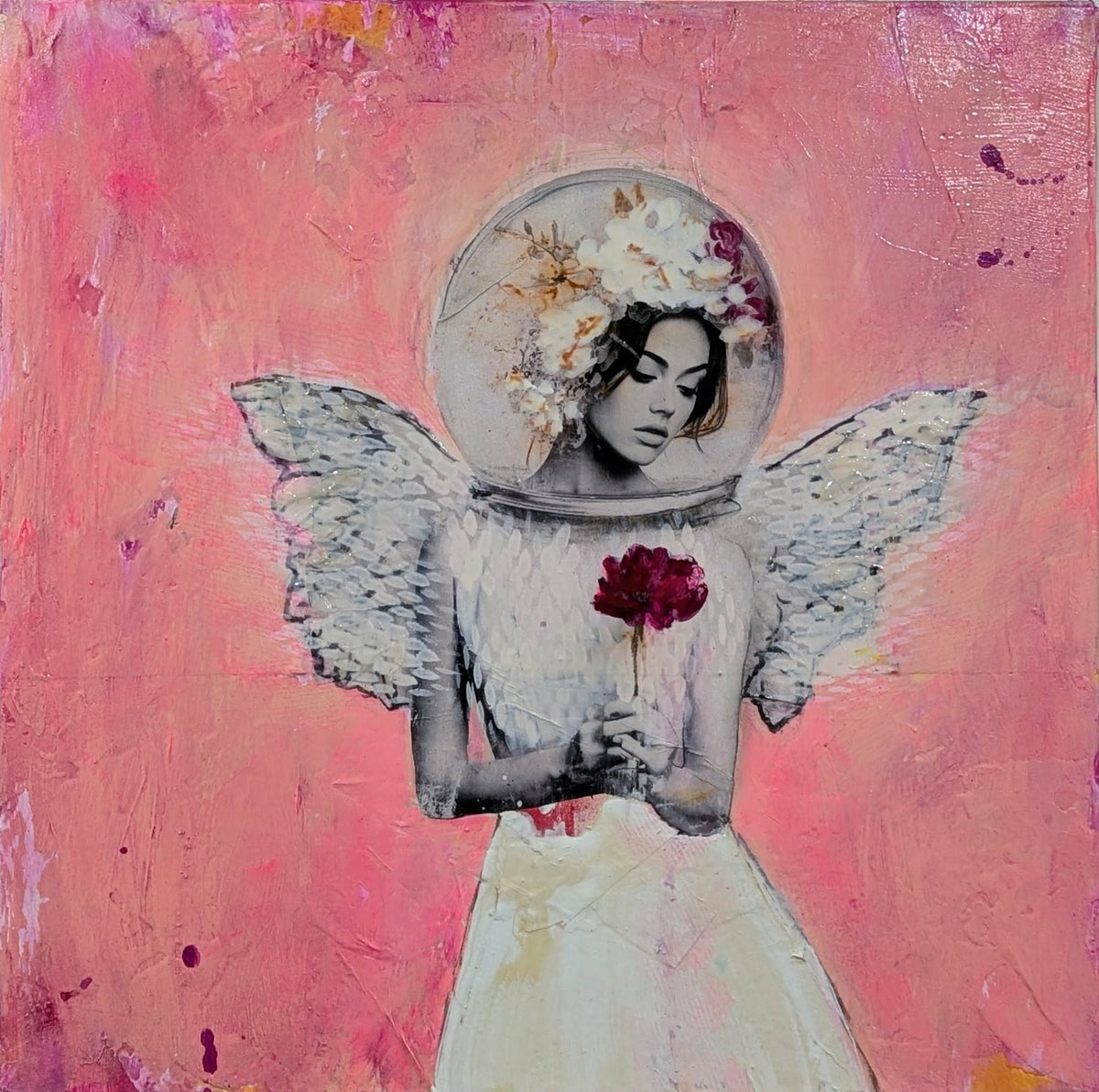 Verona beach angel original Canadian art by Maryline Lemaitre
