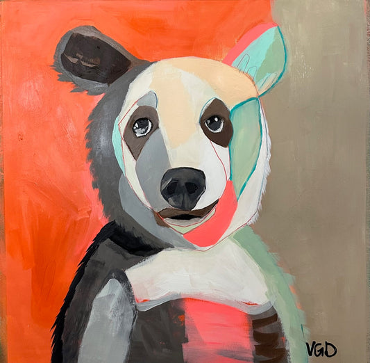Bear stare original Canadian art by Vikki Drummond