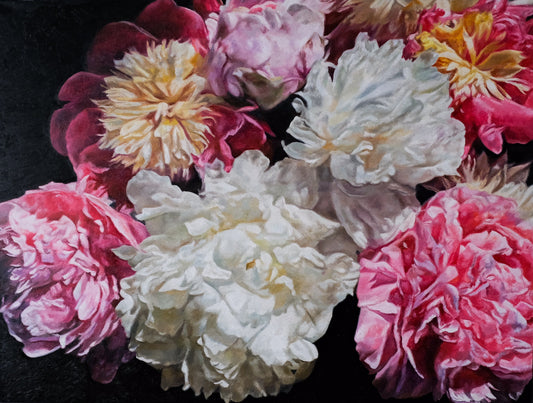 Peony Bouquet original Canadian art by Robert Lemay